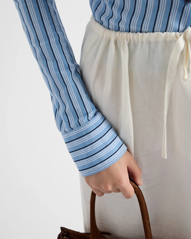 Striped piqué shirt