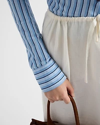 Striped piqué shirt