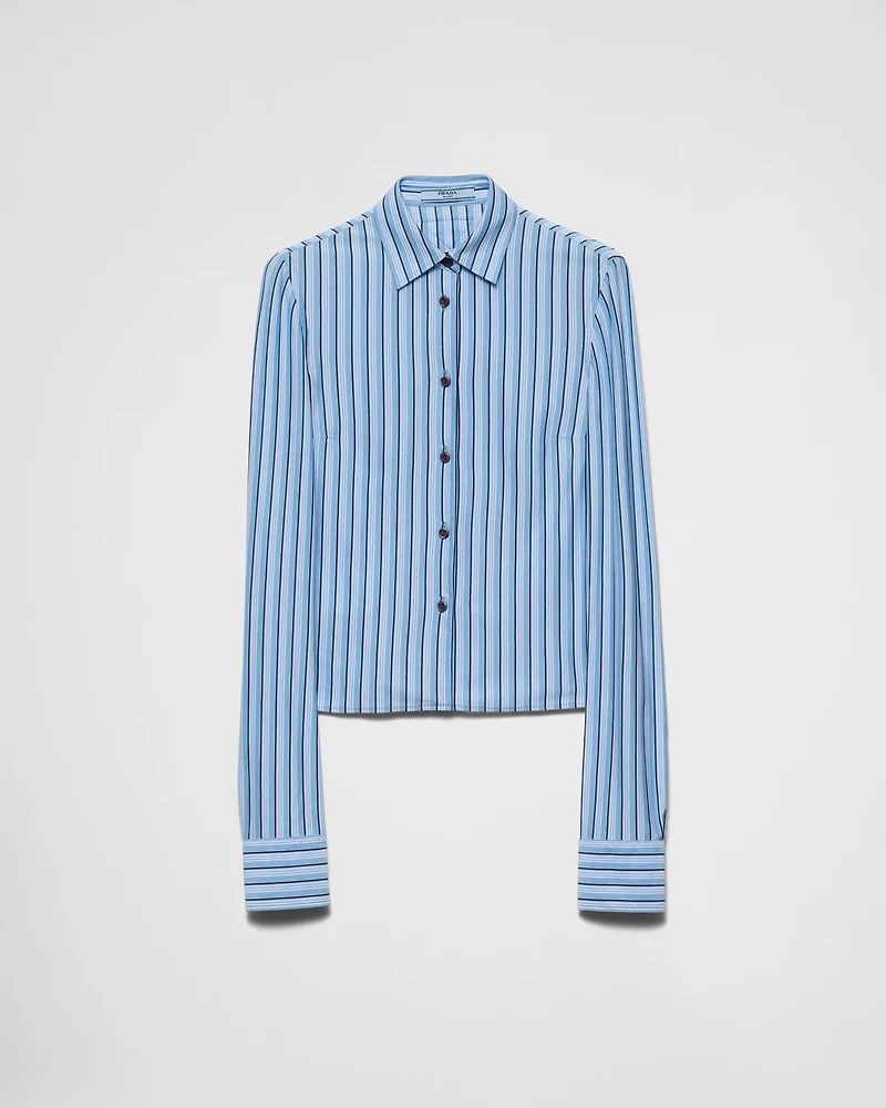 Striped piqué shirt