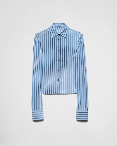 Striped piqué shirt