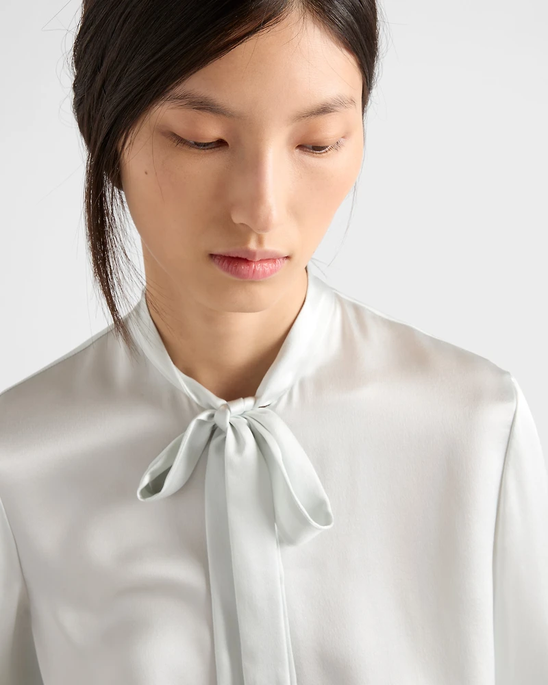 Satin crepe shirt