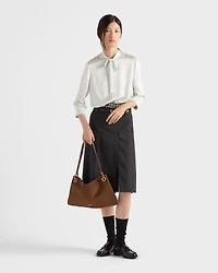 Satin crepe shirt