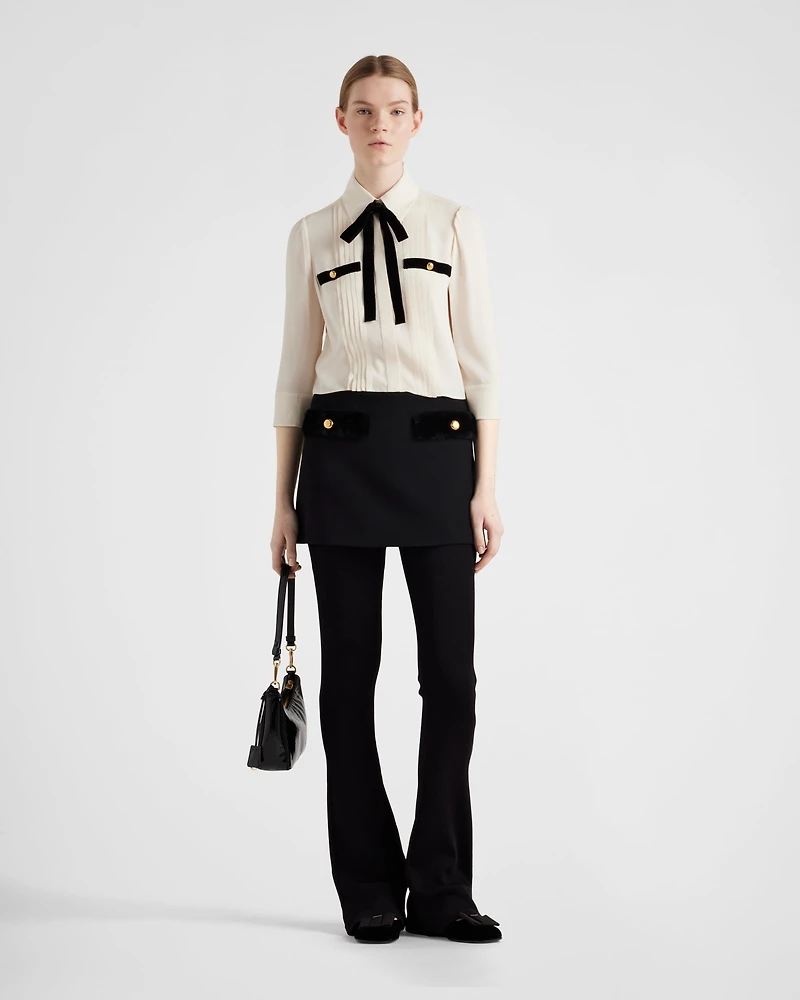Pleated sablé shirt