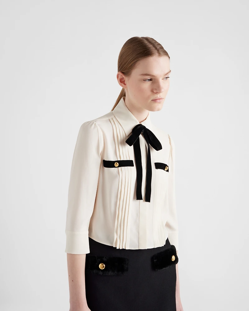 Pleated sablé shirt