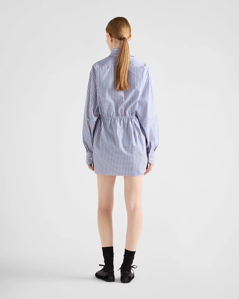 Striped poplin shirt