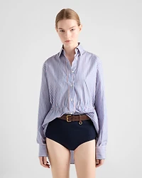 Striped poplin shirt