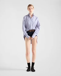 Striped poplin shirt