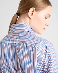 Striped poplin shirt