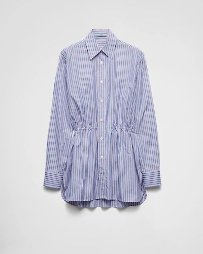 Striped poplin shirt