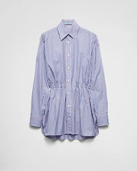 Striped poplin shirt