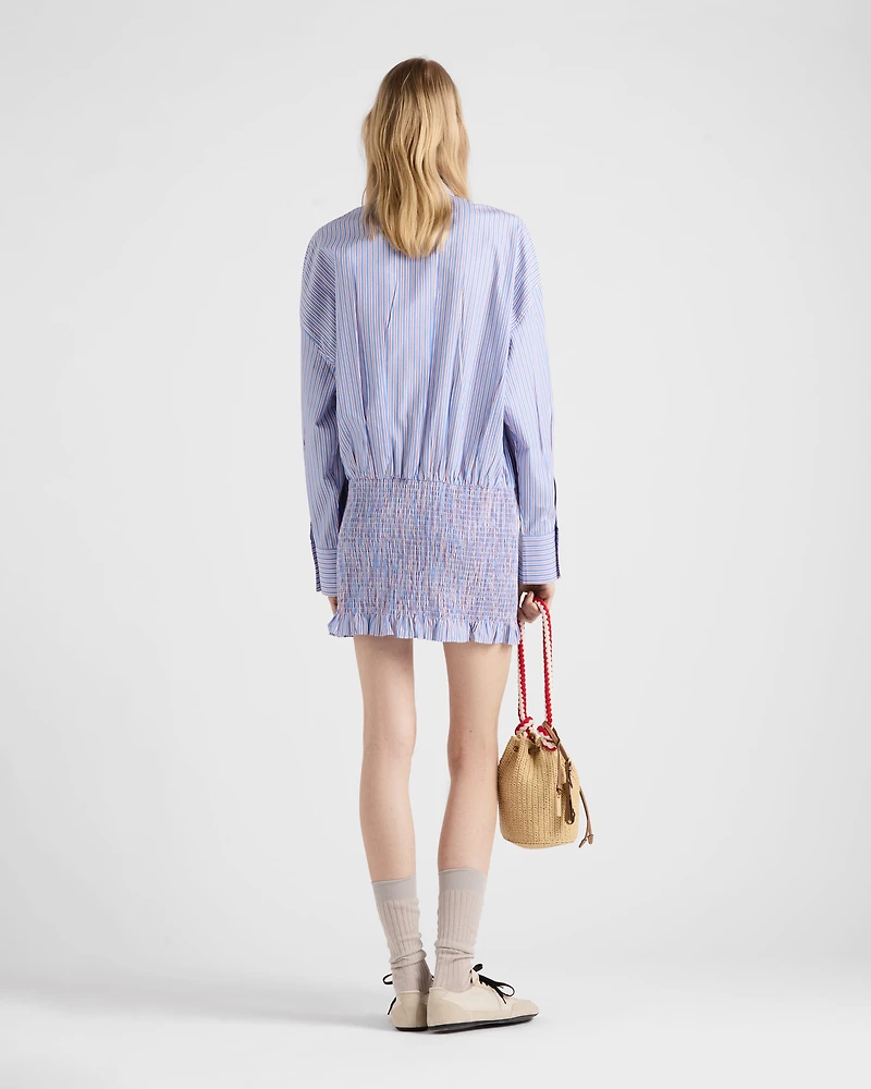 Striped poplin shirt