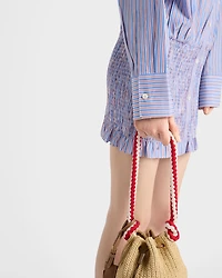 Striped poplin shirt