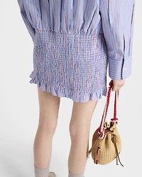 Striped poplin shirt