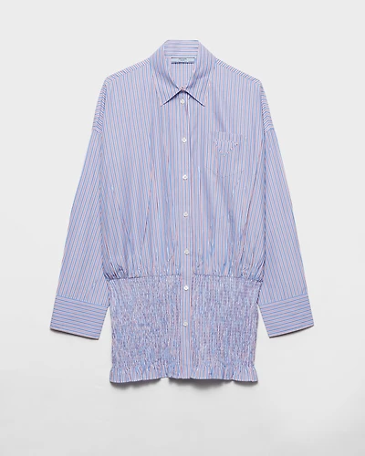 Striped poplin shirt