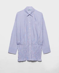 Striped poplin shirt