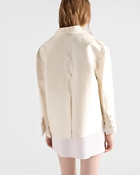 Single-breasted silk and wool jacket