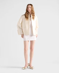 Single-breasted silk and wool jacket