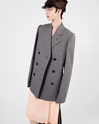 Double-breasted Prince of Wales checked jacket