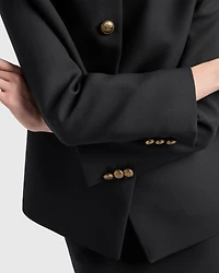 Single-breasted tricotine jacket