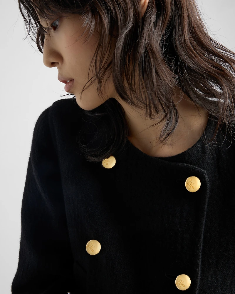 Double-breasted twill jacket