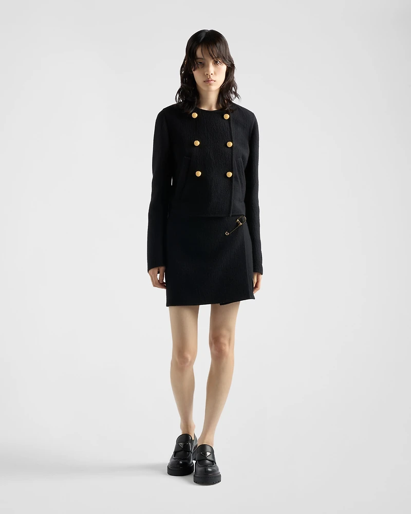 Double-breasted twill jacket