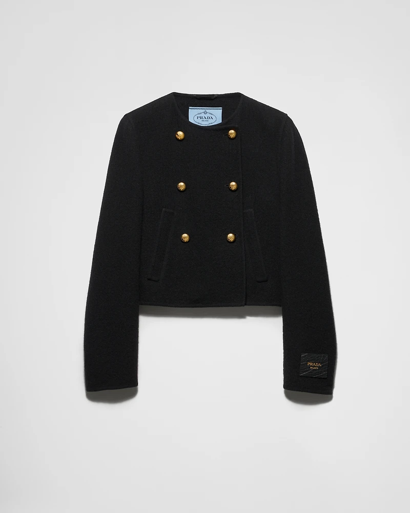 Double-breasted twill jacket
