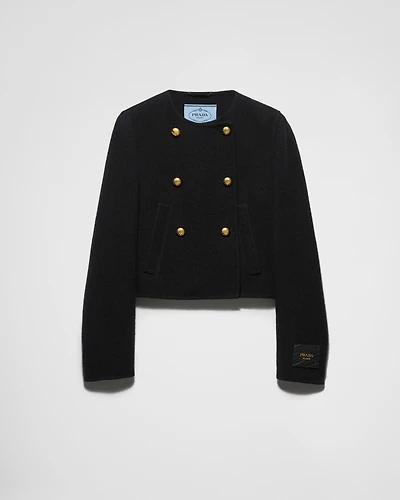 Double-breasted twill jacket