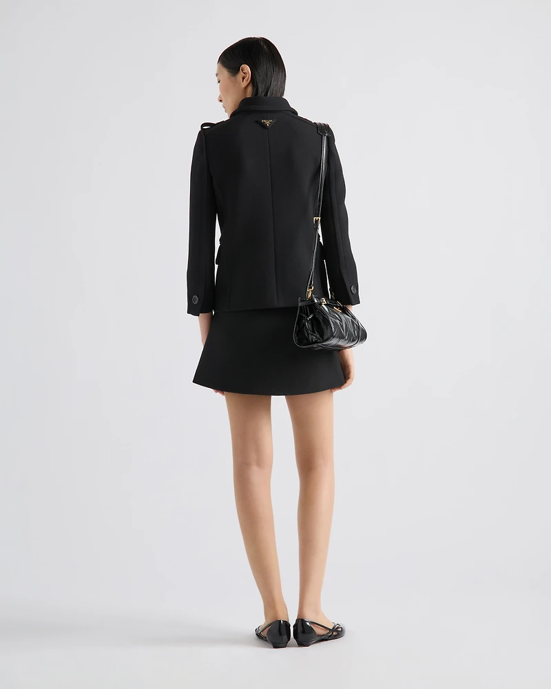 Double-breasted natté jacket