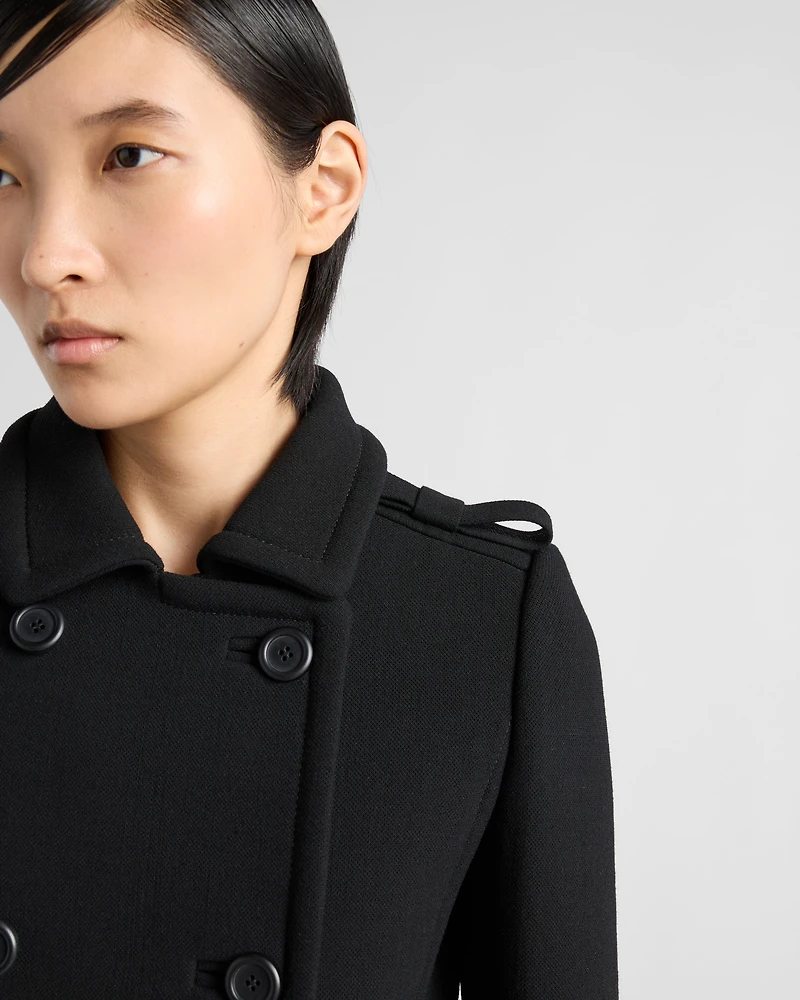 Double-breasted natté jacket