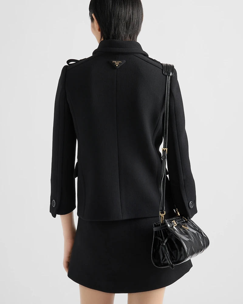 Double-breasted natté jacket