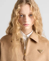 Camel-hair blouson jacket