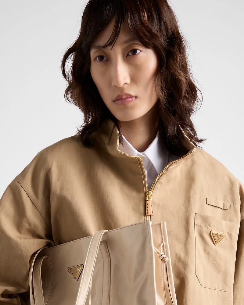 Panama cotton blouson jacket