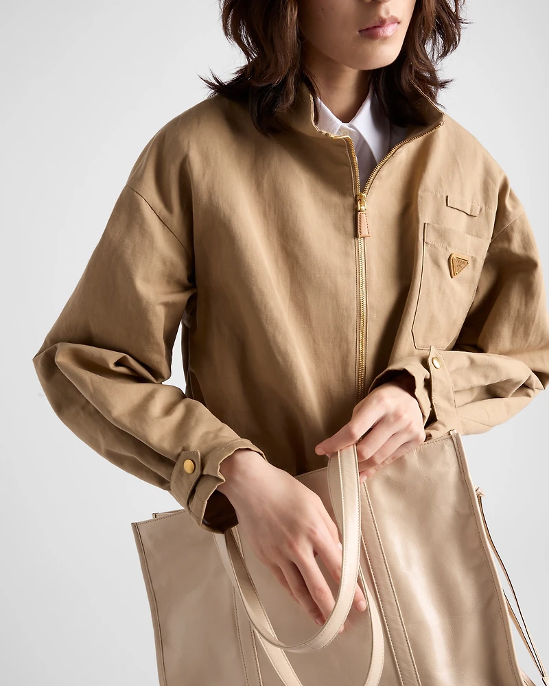 Panama cotton blouson jacket