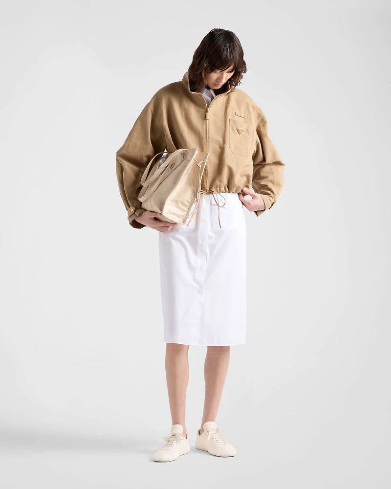 Panama cotton blouson jacket