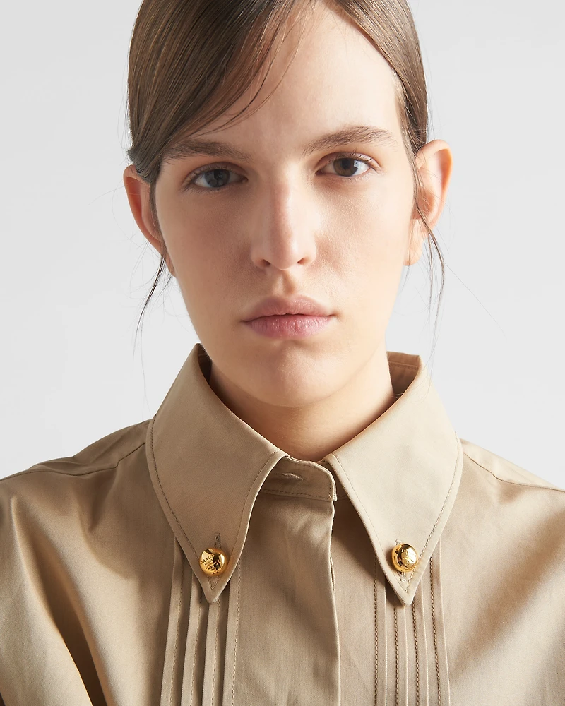 Cropped poplin jacket