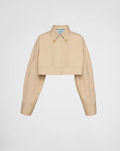 Cropped poplin jacket