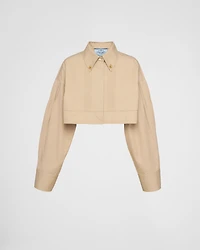 Cropped poplin jacket