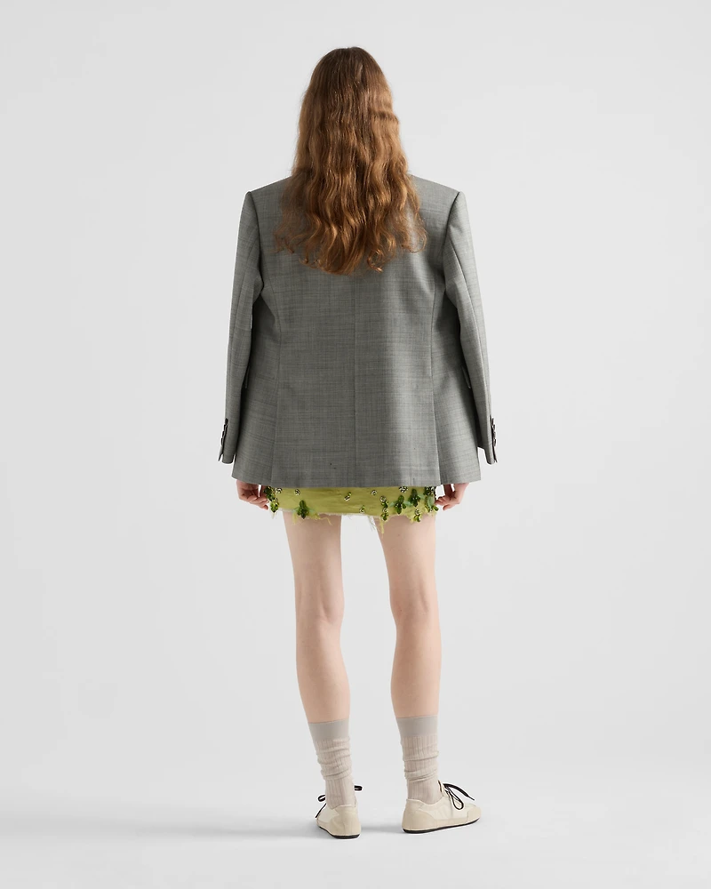 Double-breasted grisaille jacket