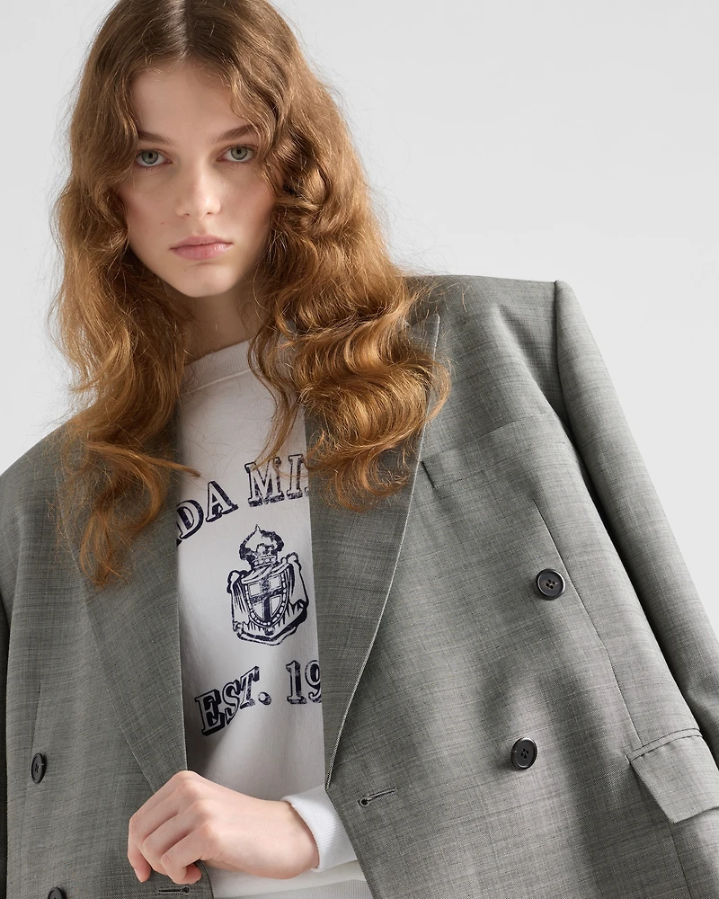 Double-breasted grisaille jacket