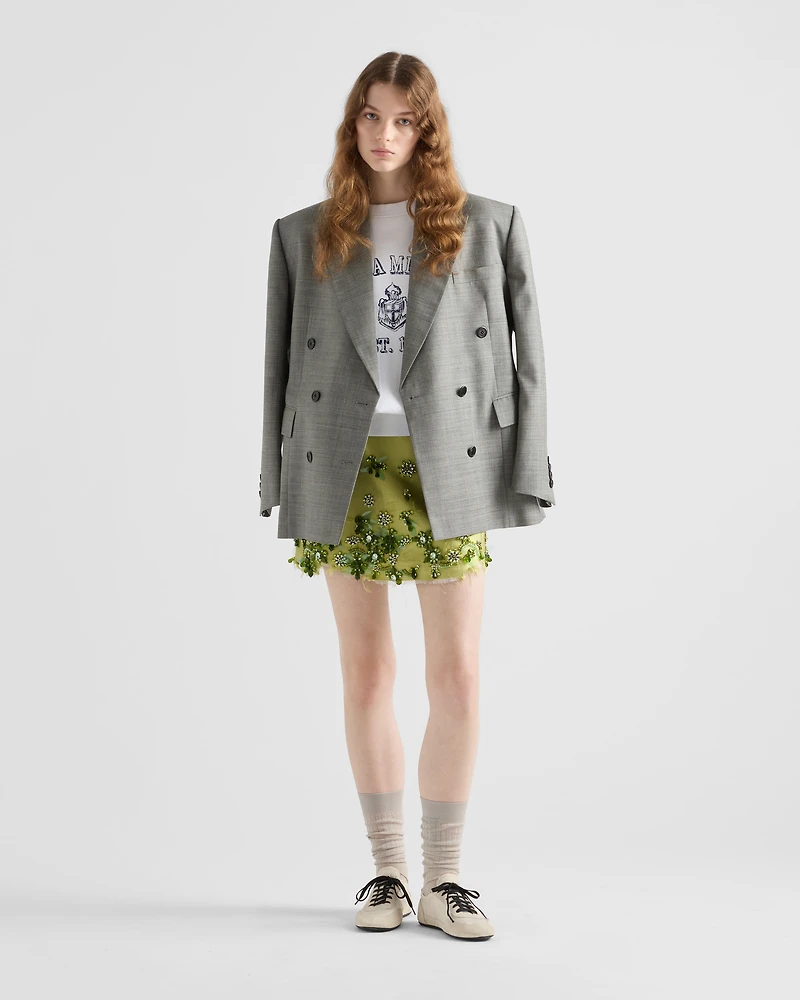 Double-breasted grisaille jacket