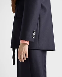 Single-breasted chevron jacket
