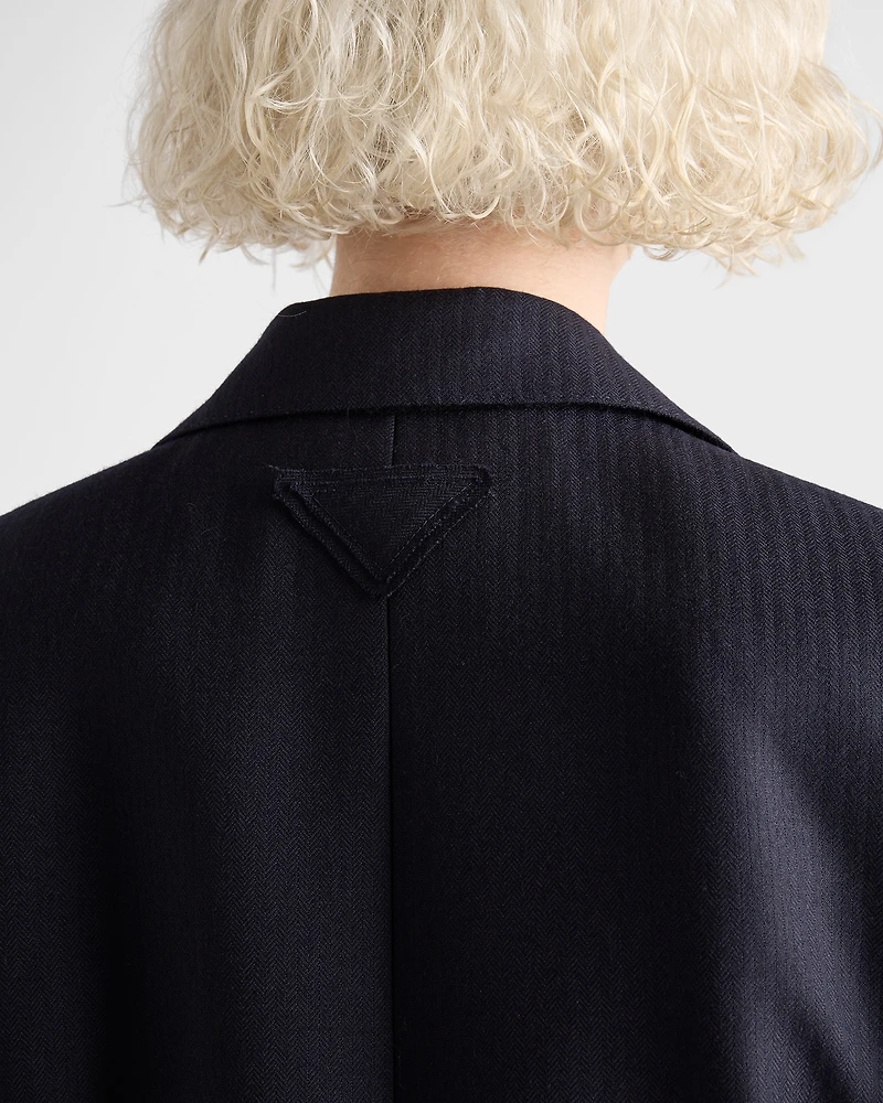 Single-breasted chevron jacket