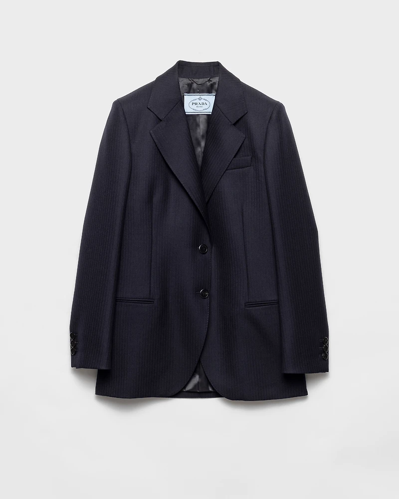Single-breasted chevron jacket
