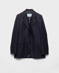 Single-breasted chevron jacket