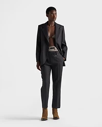 Single-breasted gabardine jacket