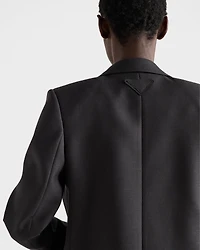 Single-breasted gabardine jacket