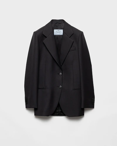 Single-breasted gabardine jacket