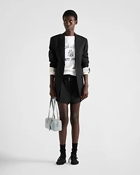 Single-breasted kid mohair jacket