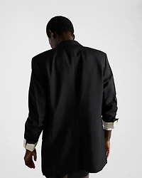 Single-breasted kid mohair jacket