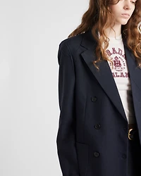 Double-breasted kid mohair jacket